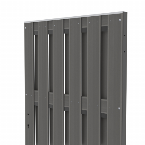 Einzeltor Jumbo WPC anthrazit - 98x179cm