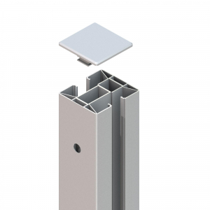 System Klemmpfosten 2313, silber<br>193cm