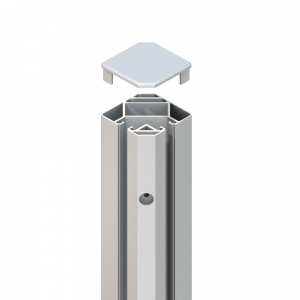 System Eck-Klemmpfosten 2315, silber <br>193cm