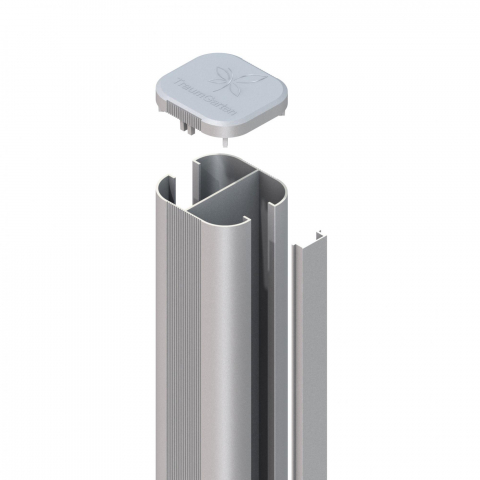 System Pfosten silber ca. 240cm - zum Erdverbau 2247