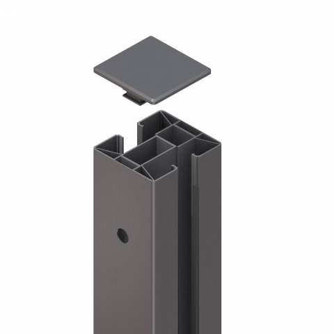 System Klemmpfosten 2341, anthrazit - 193cm