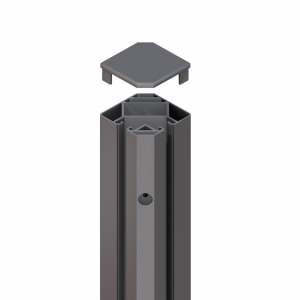 System Eck-Klemmpfosten 2342, anthrazit<br>193cm