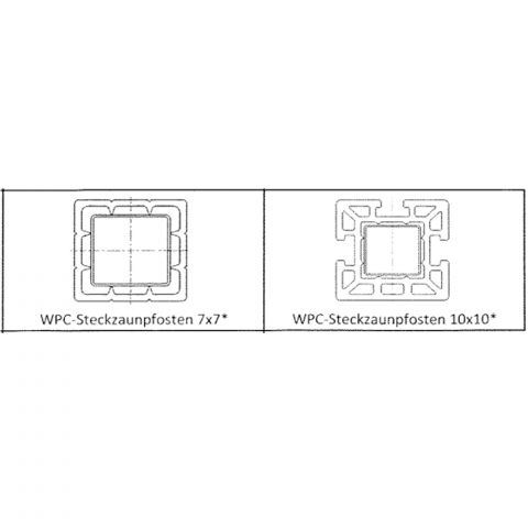 Groja Konsole GJ 45 für WPC-Steckzaunpfosten 7x7 und 10x10cm