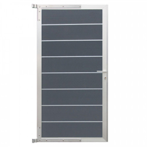 Elephant Zauntor Modular 180 WPC steingrau 90x176cm, Leiste Silber inkl. Beschlag Elephant Zauntor Modular 180 WPC steingrau 90x176cm, Leiste Silber inkl. Beschlag