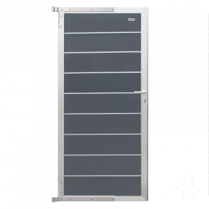 Elephant Zauntor Modular 200 WPC steingrau 90x197cm, Leiste Silber inkl. Beschlag Elephant Zauntor Modular 200 WPC steingrau 90x197cm, Leiste Silber inkl. Beschlag