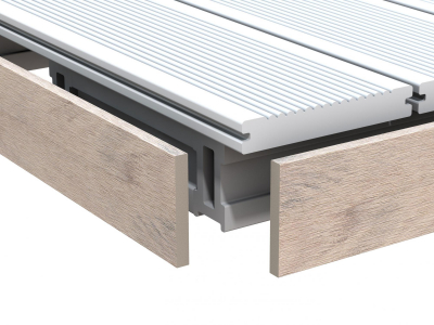 DreamDeck BiColor WPC Abschlussleiste 2198<br>10x80x2000mm sand DreamDeck BiColor WPC Abschlussleiste 2198<br>10x80x2000mm sand