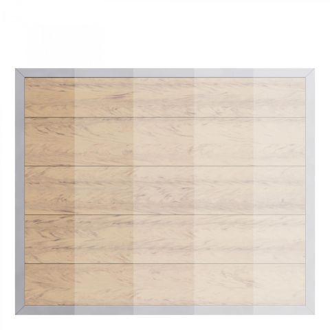 Design WPC Alu sand 2445, H:150cm, Sonderbreiten