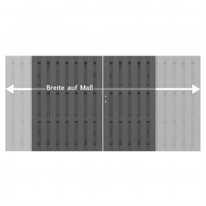 Doppeltor Jumbo WPC anthrazit 2037<br>H:179cm, Sonderbreite