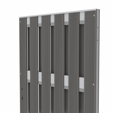 Einzeltor Jumbo WPC Alu Design anthrazit-silber 2567 - 98x179cm