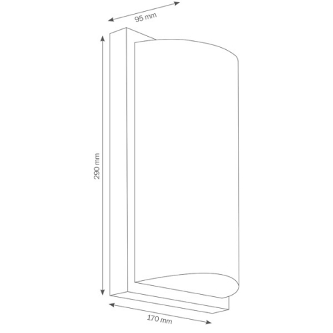 LCD Wandleuchte 040 Edelstahl