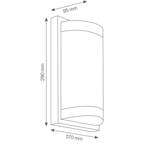 LCD Wandleuchte 041LED Edelstahl