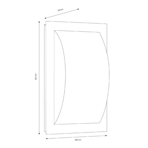 LCD Wandleuchte 051SEN Graphit