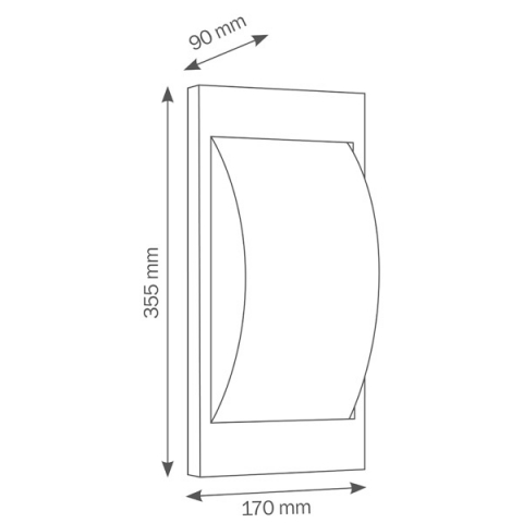 LCD Wandleuchte 055LEDSEN Edelstahl