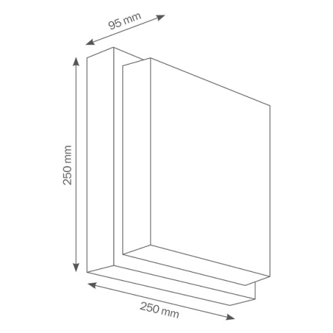 LCD Wandleuchte 046SEN Edelstahl