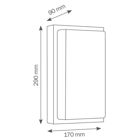 LCD Wandleuchte 058 Graphit