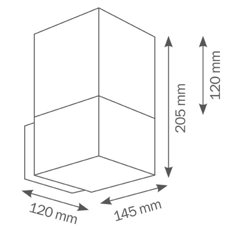 LCD Wandleuchte 028 Edelstahl