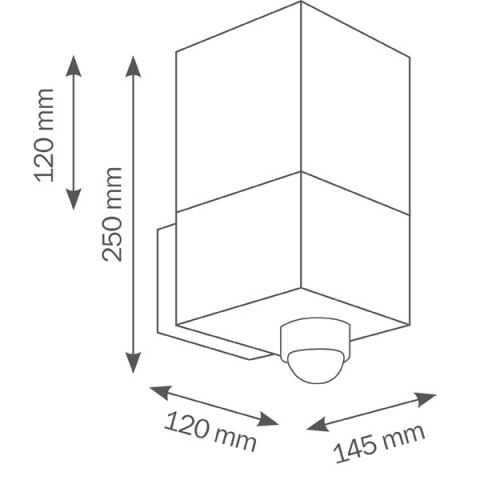 LCD Wandleuchte 029 Edelstahl