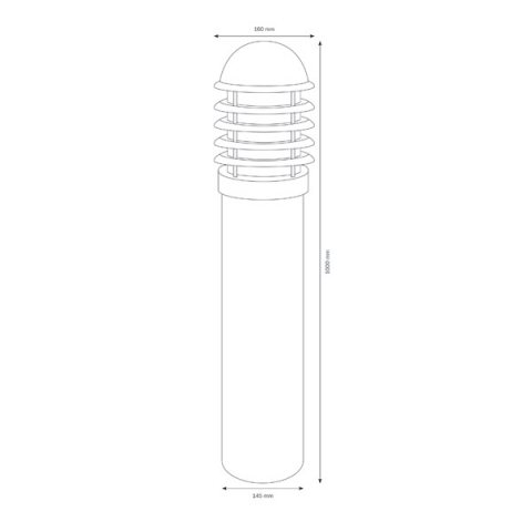 LCD Standleuchte 1241 Edelstahl