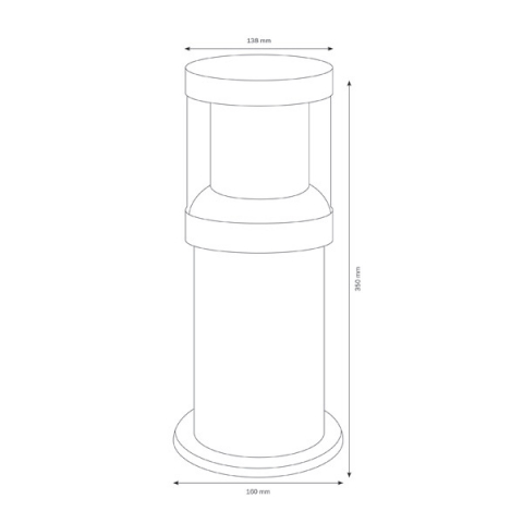 LCD Standleuchte 1260 Graphit