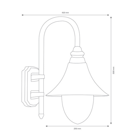 LCD Wandleuchte 1075 Schwarz