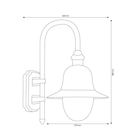 LCD Wandleuchte 1105 Schwarz