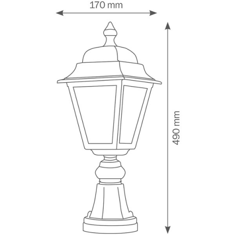 LCD Standleuchte 1177 Schwarz