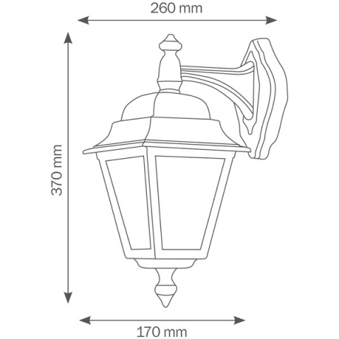 LCD Wandleuchte 1176 Schwarz