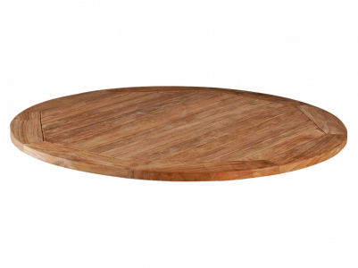 Zebra Tischplatte Teak 110cm rund