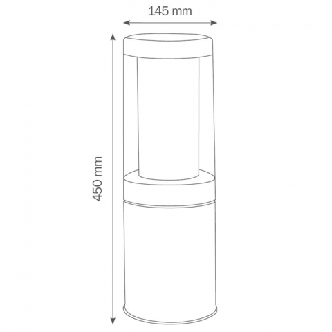 LCD Standleuchte 1255 Edelstahl