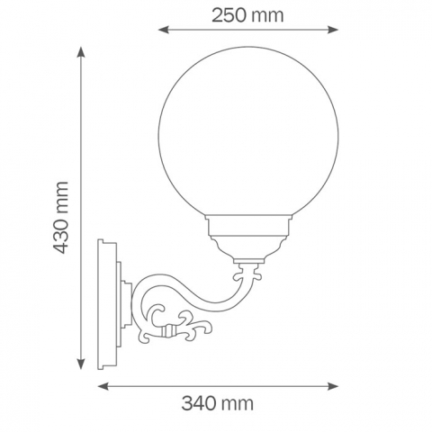 LCD Wandleuchte 1140 Schwarz