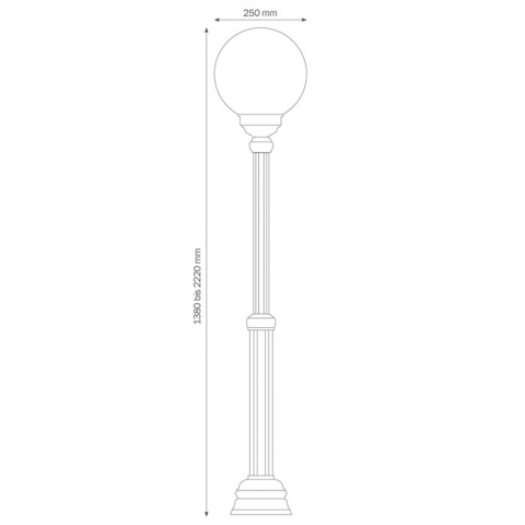 LCD Standleuchte 1133 Wei