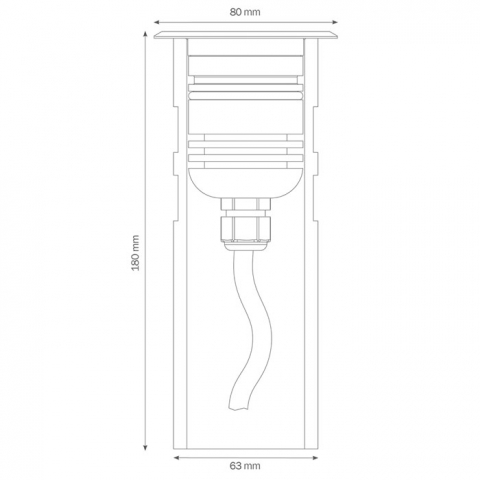 LCD Einbaustrahler 1461LED Bronze