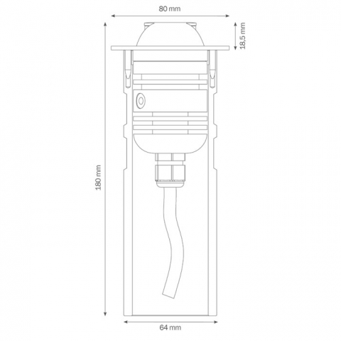 LCD Einbaustrahler 1466LED Bronze