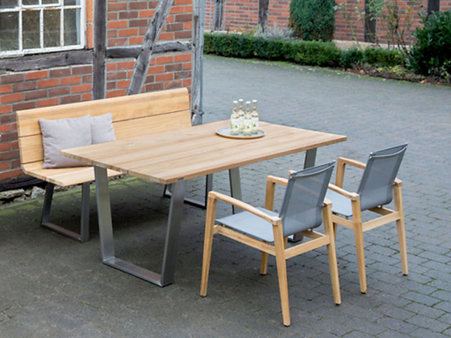 Niehoff Nova Massivholzbank 220cm, Teak