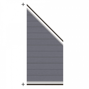 System WPC Zaunfeld-Set anthrazit 2820<br>184-94x89cm