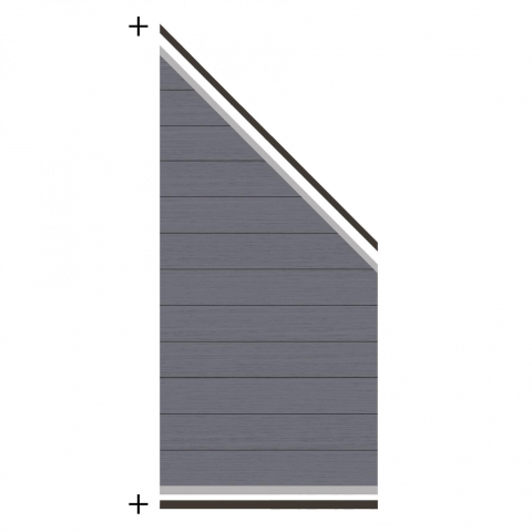 System WPC Zaunfeld-Set anthrazit 2820 - 184-94x89cm