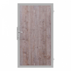 GroJaPremo HPL Tor Universal 100x180cm Holzoptik-Rahmen EV1