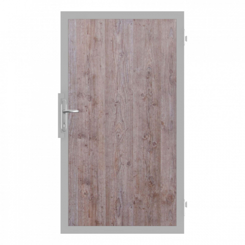 GroJaPremo HPL Tor Universal 100x180cm - Holzoptik-Rahmen EV1