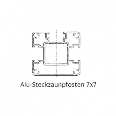 Groja Konsole GJ 48 für Alu-Steckzaunpfosten 7x7cm