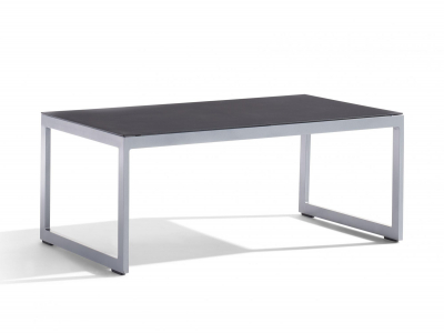 Sieger Loungetisch 110x60cm graphit, Tischplatte Spraystone eisengrau