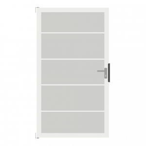 GroJa Ambiente Glastor DIN rechts 100x180cm <br>Blockstreifen-Rahmen EV1