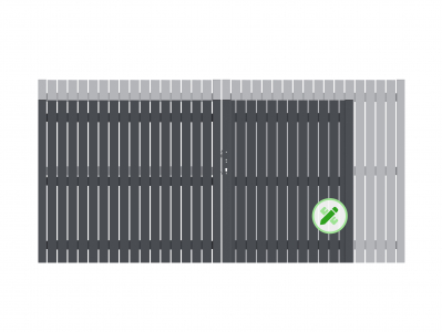 Squadra Doppeltor anthrazit 2562<br>H: 120cm, Sonderbreite