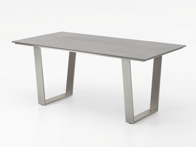 Niehoff Noah Tisch, Trapezkufe, HPL Tischplatte Beton-Design, 180cm