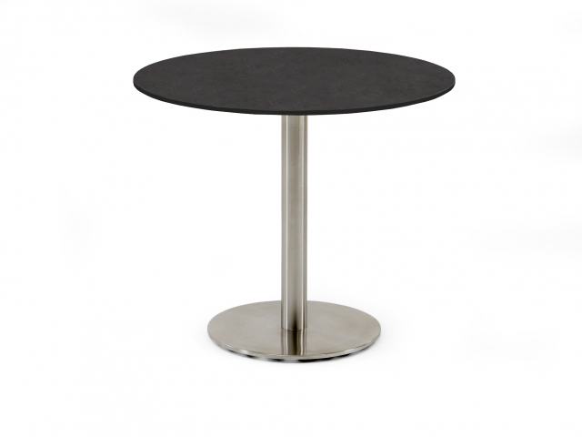 Niehoff Bistro Tisch rund 95cm, HPL Granit-Design