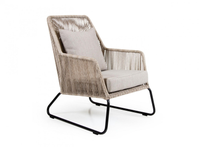 Brafab Midway Loungesessel, Geflecht beige