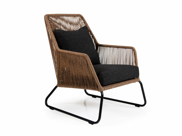 Brafab Midway Loungesessel, Geflecht braun