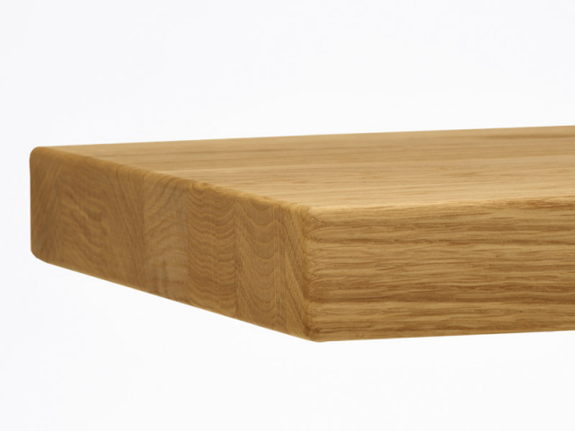 Niehoff Oak Edition Bank Wildeiche Edelstahl gebürstet 140cm