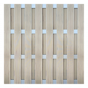 Groja BPC Fertigzaunelement 180x180cm Bi-Color Sand - gerillt Groja BPC Fertigzaunelement 180x180cm Bi-Color Sand - gerillt