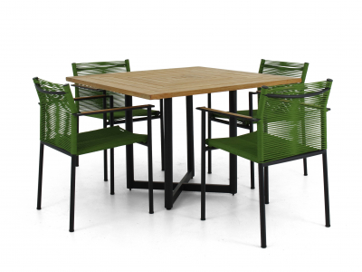 Apple Bee Jakarta Dining-Set olive