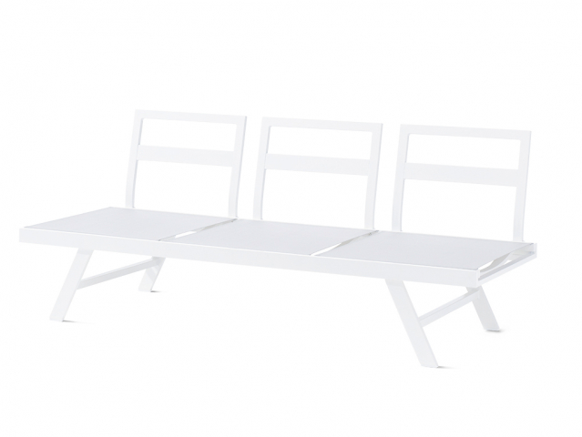 Sieger Auckland Daybed, wei - Polster hellgrau